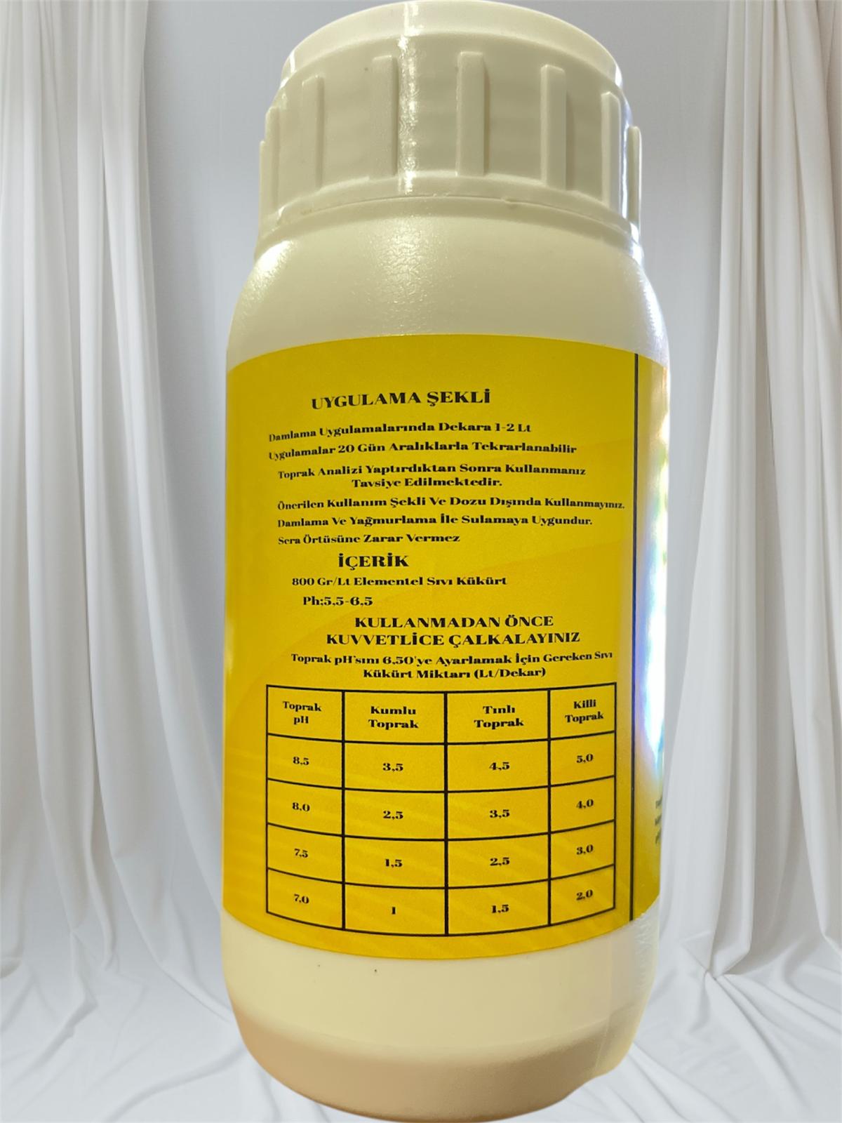 Kükürt Agroter S-80 Elementel Sıvı Kükürt 250 Cc %80 - Görsel 3