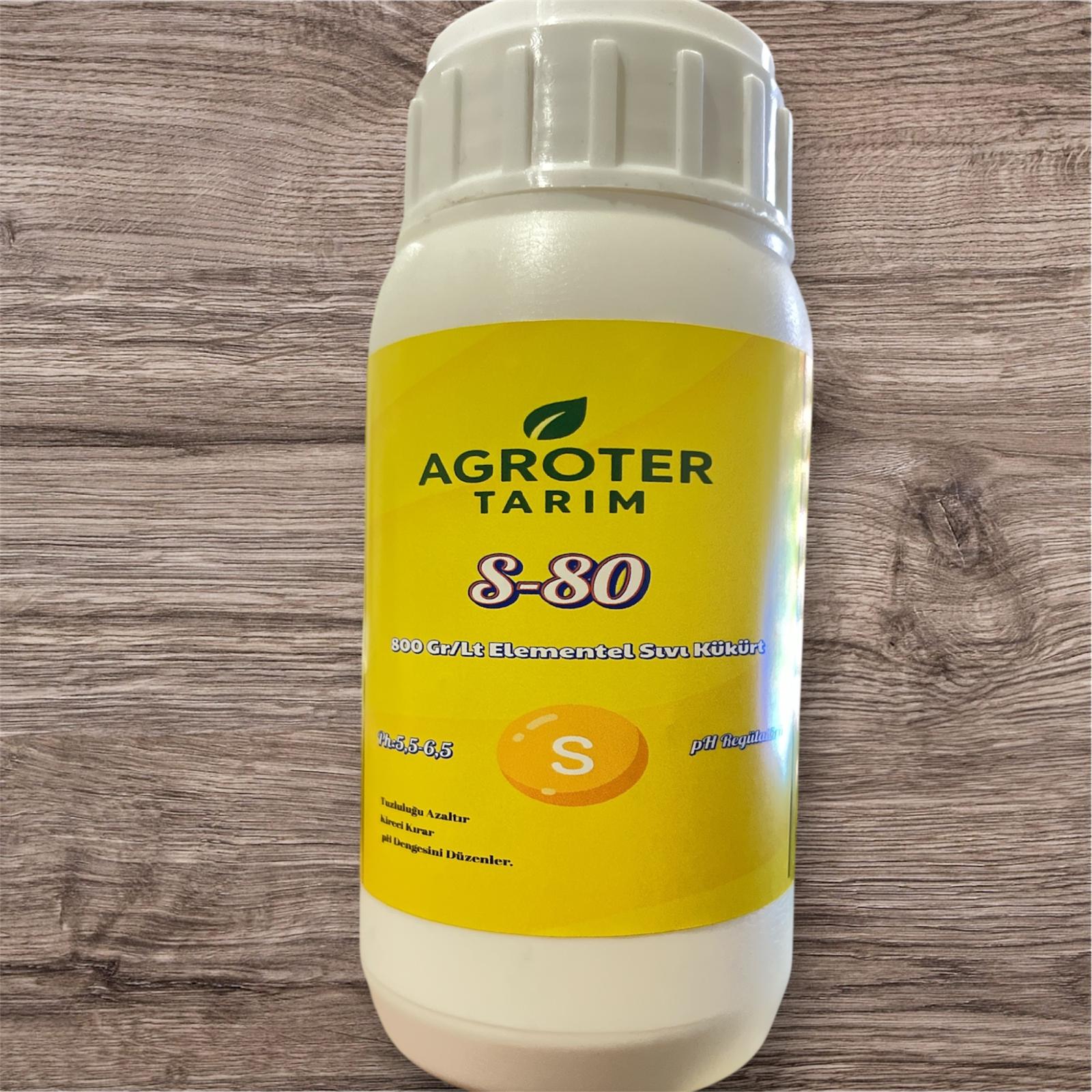 Kükürt Agroter S-80 Elementel Sıvı Kükürt 250 Cc %80