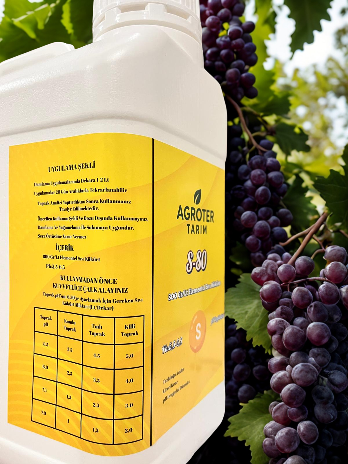 Kükürt Agroter S-80 Elementel Sıvı Kükürt 5 Lt %80 - Görsel 4